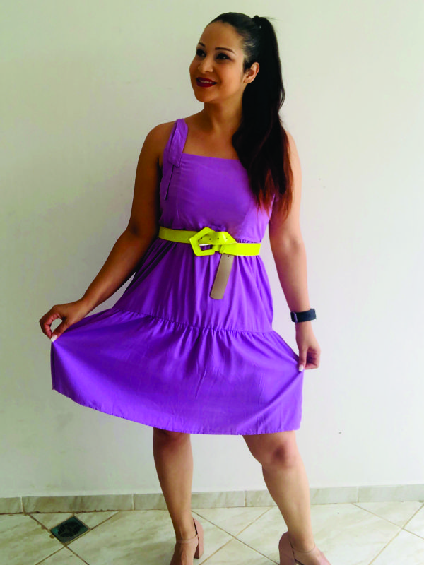 Vestido Curto Alça de amarrar - Imagem 2