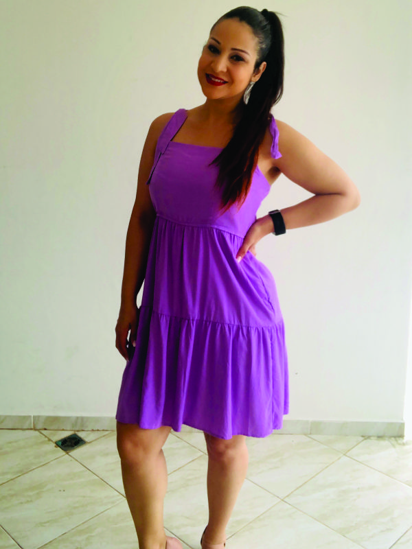 Vestido Curto Alça de amarrar