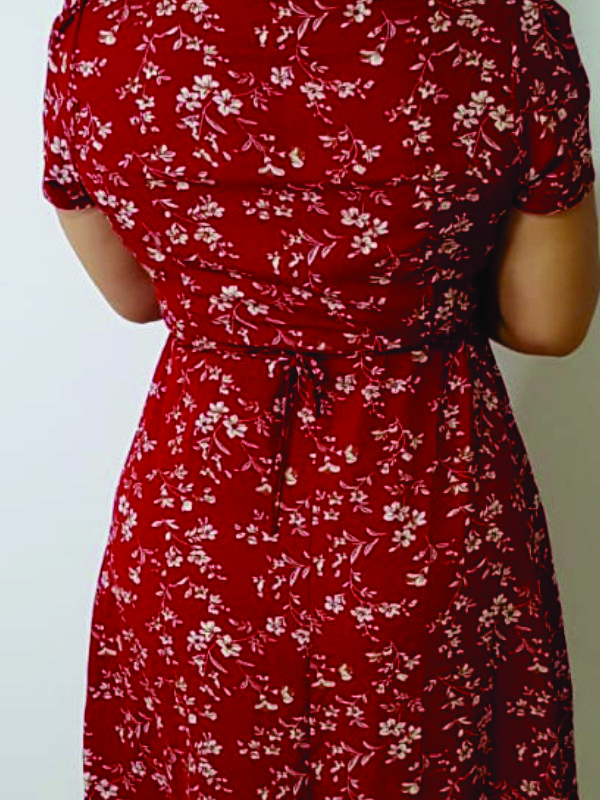 Vestido Vermelho Floral - Imagem 2